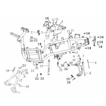 Ramka Generic Ideo czerwony 2007 2-suwowy 25