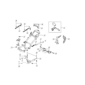 Ramka Kymco Agility FR 12" 4-suwowy euro4 czarny