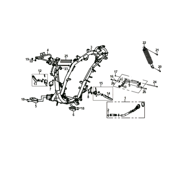 Rama zawieszenia silnika Sym Jet 14