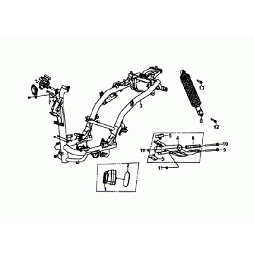 RAMA/ZWIESZENIE SILNIKA Sym Orbit III Czarny