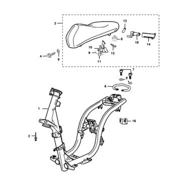 Ramka Peugeot Ludix jednosuwowa