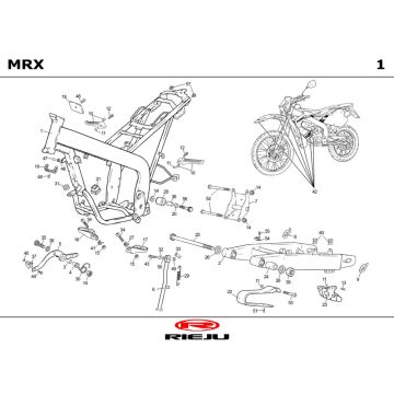 Ramka Rieju MRX castrol 2001 2-suwowy
