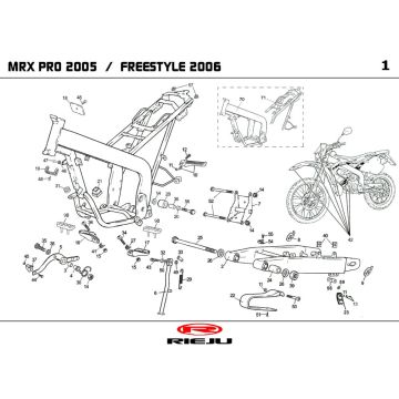 Ramka Rieju MRX pro niebieska 2006 2-suwowy