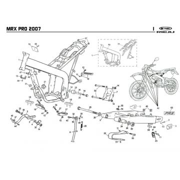 Ramka Rieju MRX pro czarna SRS 2008 2-suwowa