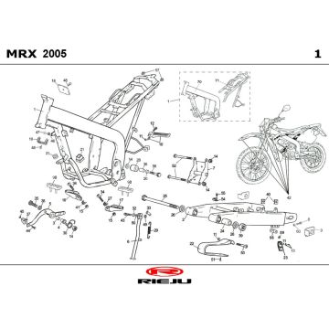 Ramka Rieju MRX czerwony 2006 2-suwowy