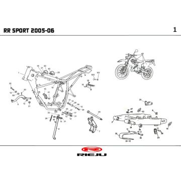 Ramka Rieju RR sportowa niebieska 2005 2-suwowa