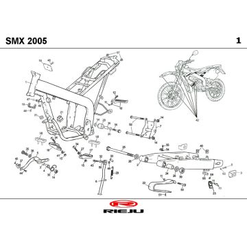 Ramka Rieju SMX niebieska 2008 2-suwowa
