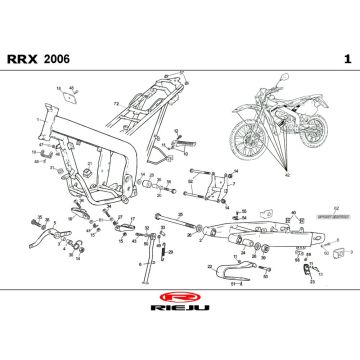 Ramka Rieju Spike-X niebieska 2009 2-suwowa