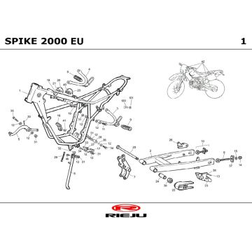 Ramka Rieju Spike niebieska 2004 2-suwowa