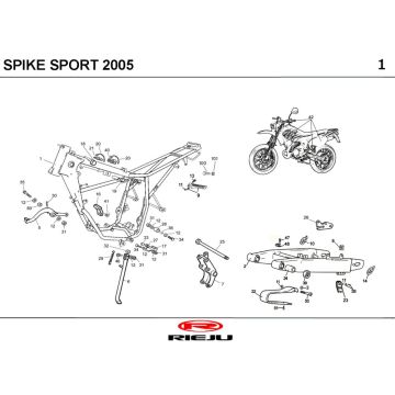 Ramka Rieju Spike czarna 2005 2-suwowa