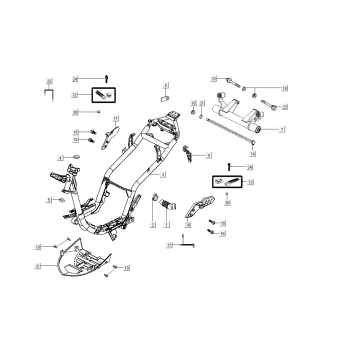 Ramka Kymco Super8 Street 50i E4 Mat Szary