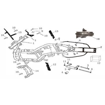Części ramy AGM GT szampan