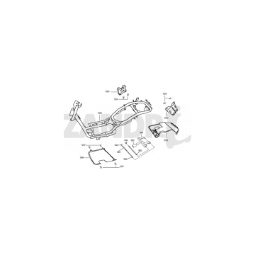 Części ramowe Santini Capri 125cc matowe czarne