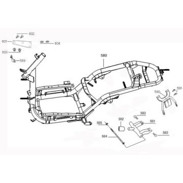 Części ramowe Benzhou ZN50QT-36 szampan