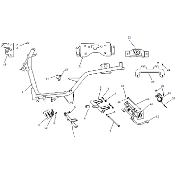 Części ramowe China Ape50 biały