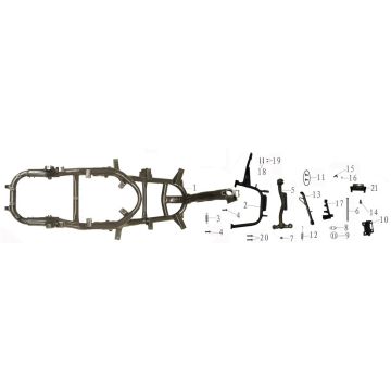 Części ramowe China Touring czarny