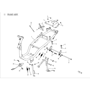 Części ramowe China Venom czarne