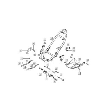 Części do ramy Kymco Filly 4-suwowy srebrny