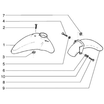 Błotnik Piaggio Liberty 2-suwowy do 2005