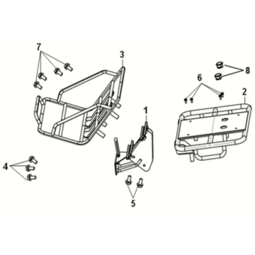 Wózek przedni/tylny Sym E-XPRO 45KM/H 2020-2021