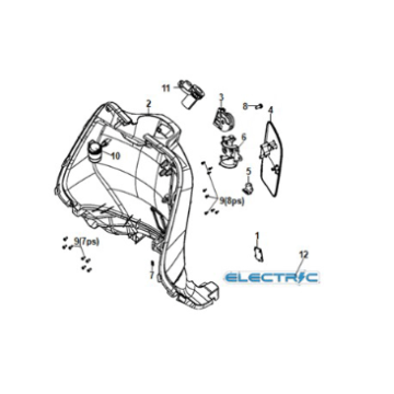 Obudowa przednia wewnętrzna Sym E-Fiddle Icy White (WH8028P)