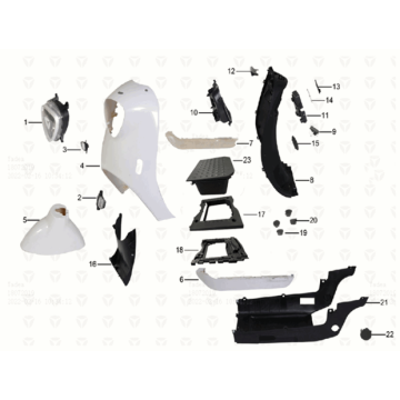 Części przednie/podnóżek Yadea M6L