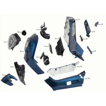 Ściana przednia/deska wiatrowa Yadea C1S