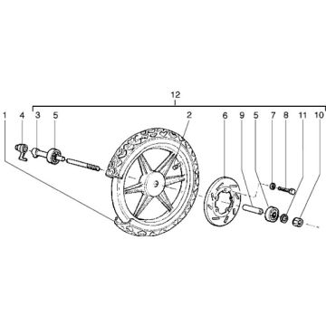 Przednie koło Piaggio Liberty 4-suwowe do 2005