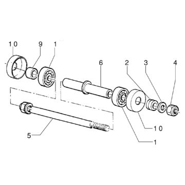 Części koła przedniego - (wersja z hamulcami tarczowymi) Piaggio Zip RST
