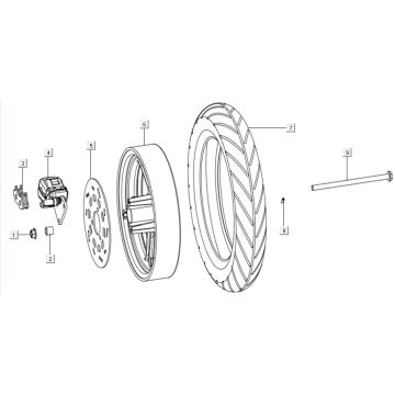 Koło przednie Niu NQI Cargo