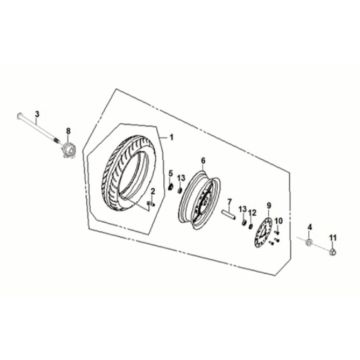 Front wheel Sym Crox 50 E5