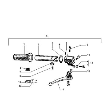 Przepustnica Vespa Ciao 2 skok