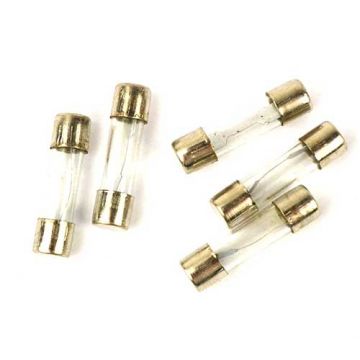 Bezpieczniki szklane 10ampere 24,5 mm 5 sztuk