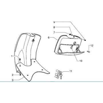 Schowek na rękawiczki przednie Piaggio Zip RST 