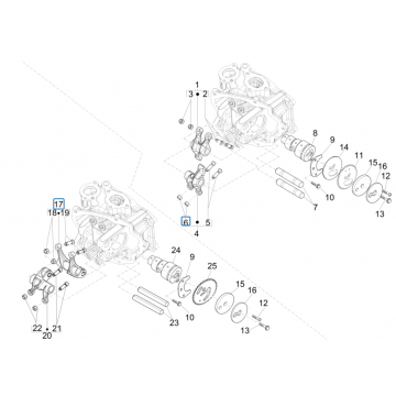 Wspornik bilansowania grup Piaggio Beverly 125 RST 4T 4V IE E3 2010-2015 (EMEA)