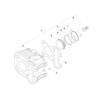 Cylinder Piaggio Liberty 4-suwowy