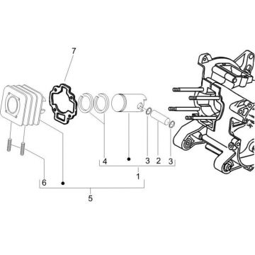Cylinder Vespa S 2-suwowy