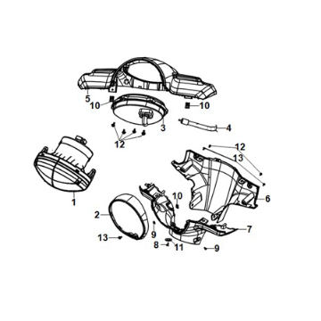 Pokrywa uchwytu - reflektor Sym E-Fiddle Icy White (WH8028P)