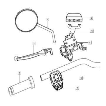 Przełącznik kierownicy - hamulec lewy Niu NQI Cargo