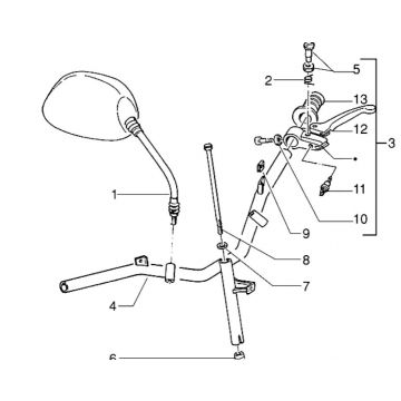 Elementy kierownicy Piaggio Zip RST 