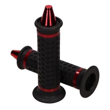 Punktowe czarno-czerwone uchwyty