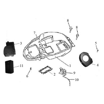 Pudełko na kask Rover Exclusive niebieski kremowy metaliczny