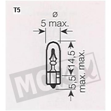 Lampa W1.2W T5 12V 1.2W zielona