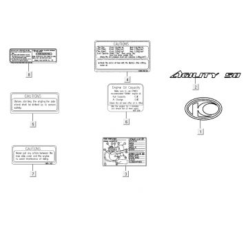 Infosticker Kymco City 16' 4-suwowy biały