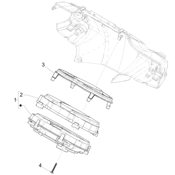 Grupa instrumentów - Cruscotto Piaggio Medley 150 4T IE ABS E4 2016-2020 (EMEA)