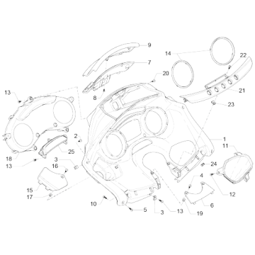 Grupa instrumentów - Cruscotto MP3 500 LT Sport 2014-2016