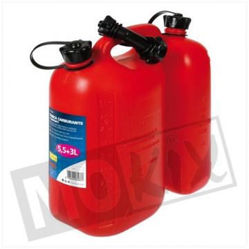 JERRY CAN DUO Z WYLEWKĄ CZERWONY 5.5 & 3 l-19-66987
