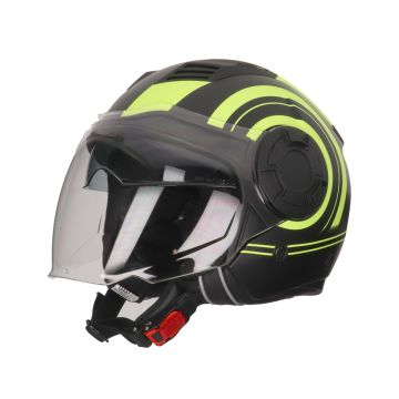 Jet Kask Vito Isola Mat Czarny - Fluor