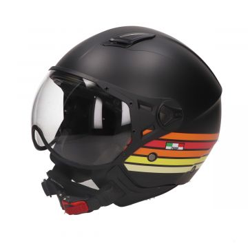 Vito Moda retro czarny matowy kask