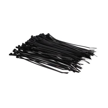 Opaska kablowa/krawat owinięty 250mm 4.8mm czarny 100szt